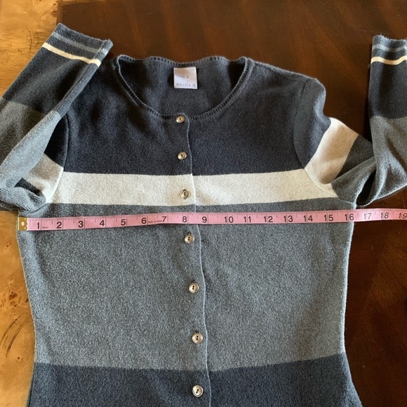 Laurie B. Shades of‎ Gray Striped Cardigan Set - Picture 7 of 14